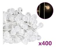 Vidaxl Guirlande Lumineuse Globe 40 M 400 Led Blanc Chaud 8 Fonctions