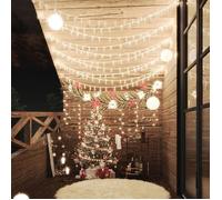 vidaXL Guirlande Lumineuse Globe Lumière de Décoration de Noël Ornement de Noël Jardin Extérieur 40 m 400 LED Blanc Chaud 8 328814