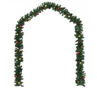 vidaXL Guirlandes de Noël 4 pcs. avec boules Vert 270 cm PVC