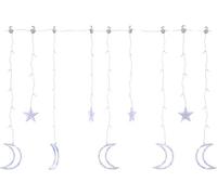 vidaXL Guirlandes lumineuses Étoile et Lune Télécommande 138 LED Bleu