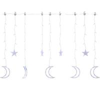 vidaXL Guirlandes lumineuses étoile et lune télécommande 345 LED bleu