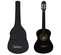 vidaXL Guitare classique avec sac de d¿¿butants et enfants Noir 1/2 34