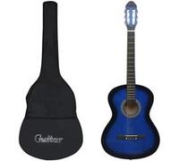 Guitare classique avec sac pour débutants Bleu 4/4 39"