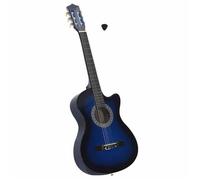 Guitare Classique Découpée Western 6 Cordes Bleu Ombré 38" Instrument vidaXL