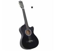vidaXL Guitare Classique Découpée Western 6 Cordes Instrument d'Apprentissage Instrument de Musique Musicien Amateur Noir 70132