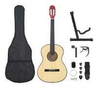 vidaXL Guitare classique pour débutants 4/4 39" Tilleul Noir
