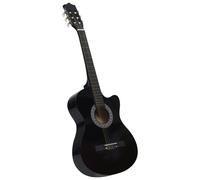 vidaXL Guitare découpée classique occidentale avec 6 cordes Noir 38 Noir