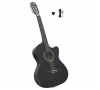 vidaXL Gitaar cutaway met equalizer 6 snaren western klassiek zwart70138 Noir