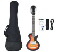 vidaXL Guitare électrique pour enfants avec étui Marron et noir 3/4 30