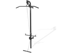 vidaXL Appareil de musculation 91369 – 2 poulies, Acier, Noir