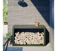 vidaXL Haardhoutrek 100x40x60 cm staal groen850985 Bois G