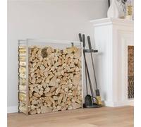 vidaXL Portant de bois de chauffage 110x28x116 cm acier inoxydable