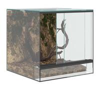 vidaXL Terrarium pour reptiles et amphibiens 30 x 30 x 30 cm – Vision 360°, bonne ventilation, Blanc