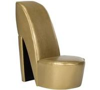 vidaXL Hakstoel similicuir goudkleurig Or G