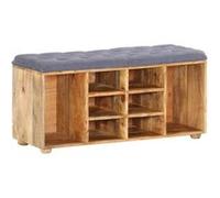 vidaXL Halbankje 100x35x47 cm massief mangohout285891 Brun G