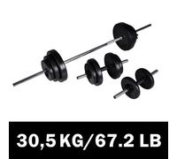 Vidaxl Haltère 2 Pcs 30,5 Kg Noir