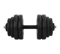 vidaXL Haltères 1 pc. 15 kg