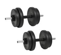 Haltères 14 pcs 20 kg Poids Barres Disques Fitness Musculation Biceps vidaXL