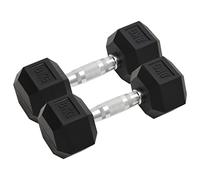 vidaXL Haltères Ensemble d'haltères hexagonaux en fonte 2 pièces 16 kg total