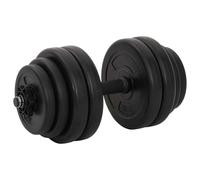 vidaXL Haltères courts 2x15 kg