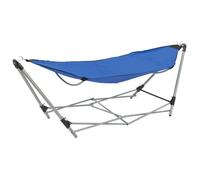 Vidaxl Hamac Avec Support Pliable Bleu