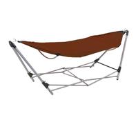 vidaXL Hamac avec support pliable Marron 44367