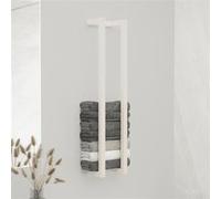 vidaXL Porte-serviette Blanc 23x18x110 cm Bois de pin massif