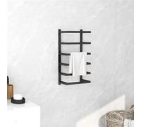 vidaXL Porte-serviette Noir 24x12x48 cm Acier Noir