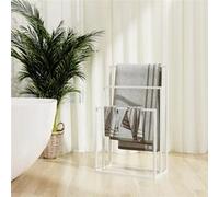 vidaXL Porte-serviettes sur pied Blanc 48x24x79 cm Fer