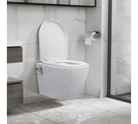 Toilette murale sans bord à fonction de bidet Céramique Blanc