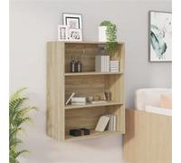 vidaXL Armoire murale suspendue Chêne Sonoma 69,5x32,5x90 cm Multicolore