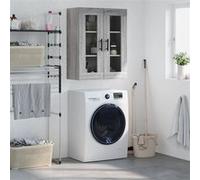 vidaXL Armoire Murale, Placard Suspendu avec Rangement, Meuble Flottant de Salon Bureau Chambre, Moderne, Sonoma Gris Bois d'Ingénierie