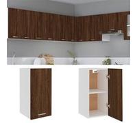 vidaXL Armoire suspendue Chêne marron 29,5x31x60 cm Bois d'ingénierie, armoire de cuisine, armoire de rangement murale, 826622