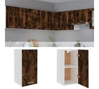 vidaXL Hangkast Lyon 29,5x31x60 cm bewerkt hout gerookt eikenkleurig826620 Marron G