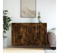 vidaXL Hangkasten 2 st bewerkt hout gerookt eikenkleurig3197990 Marron G