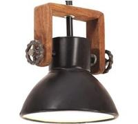 vidaXL Hanglamp industrieel rond 25 W E27 19 cm zwart320537 Noir G