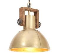 Hanglamp industrieel rond 25 W E27 30 cm messingkleurig320533