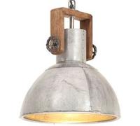 Hanglamp industrieel rond 25 W E27 30 cm zilverkleurig320530