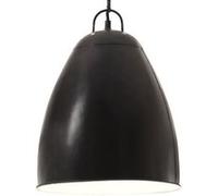 Vidaxl Lampe Suspendue Industrielle 25 W Noir Rond 32 Cm E27 Noir