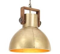 vidaXL Hanglamp industrieel rond 25 W E27 40 cm messingkleurig320532 Multicolore G