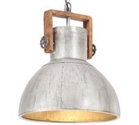 Vidaxl Lampe Suspendue Industrielle 25 W Argenté Rond 40 Cm E27 Argenté