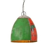 vidaXL Lampe Suspendue Industrielle Lustre Plafonnier Luminaire Éclairage de Salon Salle à Manger Chambre 25 W Multicolore Ronde 42 cm E27