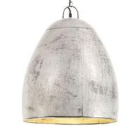 vidaXL Hanglamp industrieel rond 25 W E27 42 cm zilverkleurig320555 Argent G