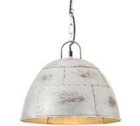 Vidaxl Lampe Suspendue Industrielle Vintage 25 W Argenté Rond 31cm E27 Argenté