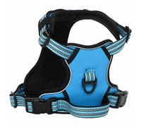 Vidaxl Harnais Pour Chien Avec Bandes Réfléchissantes Réglables Bleu S