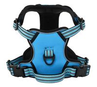 Vidaxl Harnais Pour Chien Avec Laisse Et Collier Réglables Bleu L