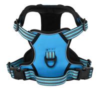 Vidaxl Harnais Pour Chien Avec Laisse Et Collier Réglables Bleu M