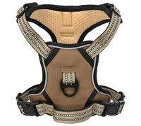 vidaXL Harnais pour Chien avec Laisse et Collier réglables Marron M, Harnais pour Animaux de Compagnie, Harnais de Marche pour Chien, Harnais Anti-Traction pour Chien
