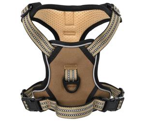 Vidaxl Harnais Pour Chien Avec Laisse Et Collier Réglables Marron Xl