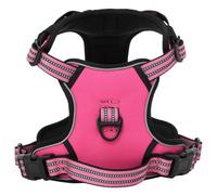 vidaXL Harnais pour Chien avec Laisse et Collier réglables Rose M, Harnais pour Animaux de Compagnie, Harnais de Marche pour Chien, Harnais Anti-Traction pour Chien